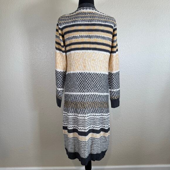 NWOT Lety & Me Colorblock Knit Long Sleeve Midi Cardigan Duster Stitch Fix XS - Picture 2 of 11